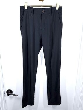 Abercrombie Kids Boys "All Day" Performance Chino Pants Black 15/16 R Stretch